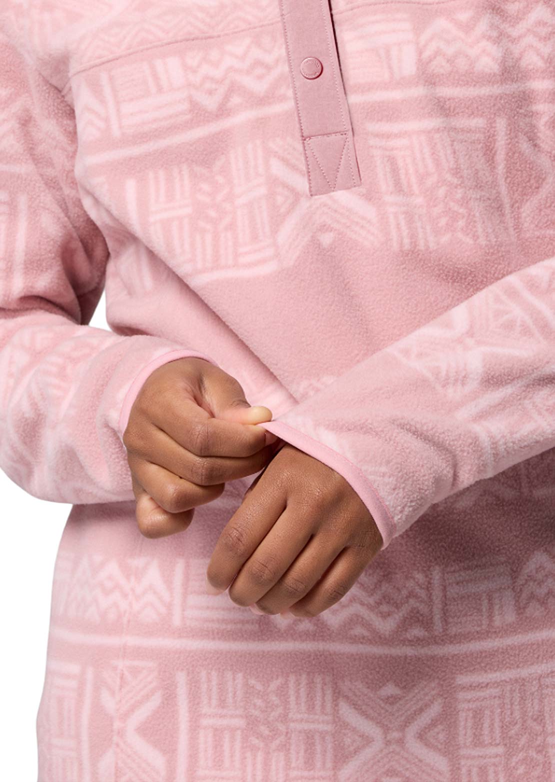 Columbia Women's Benton Springs Printed 1/2 Snap Fleece Pullover Eraser Pink