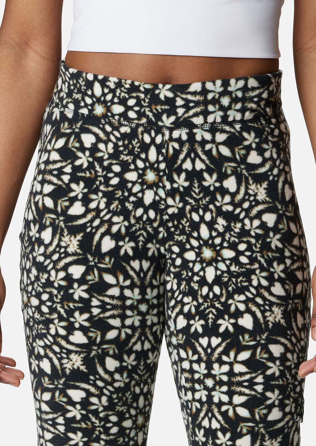 Columbia Women&#39;s Glacial Fleece Printed Regular Leggings Black Polarize