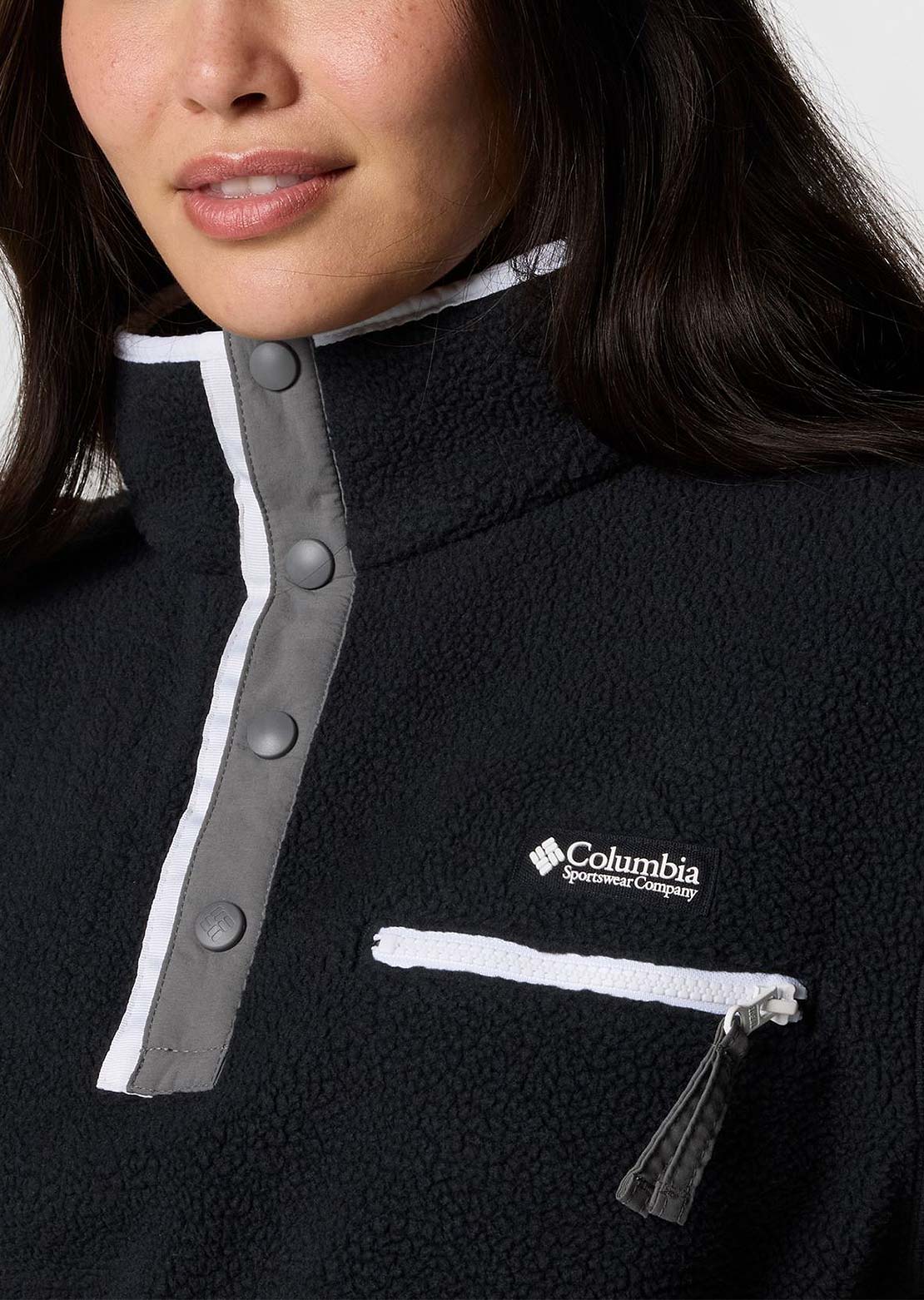 Columbia Women's Helvetia II Cropped Half-Snap Fleece Black