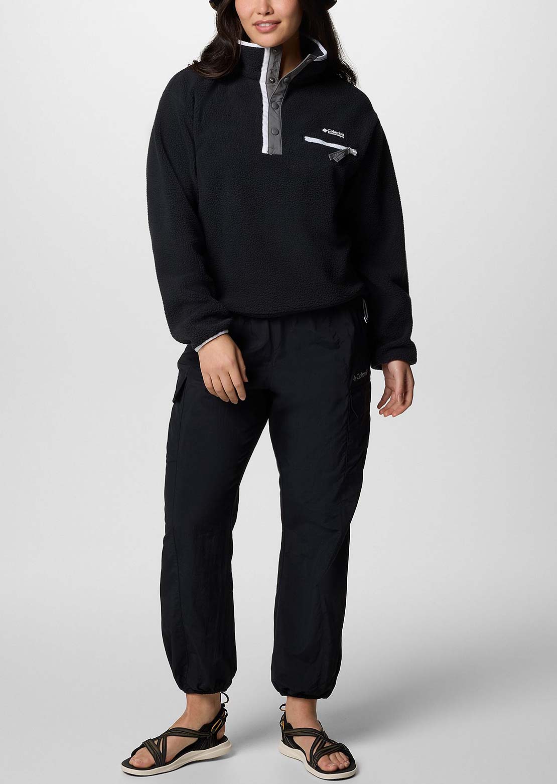 Columbia Women's Helvetia II Cropped Half-Snap Fleece Black
