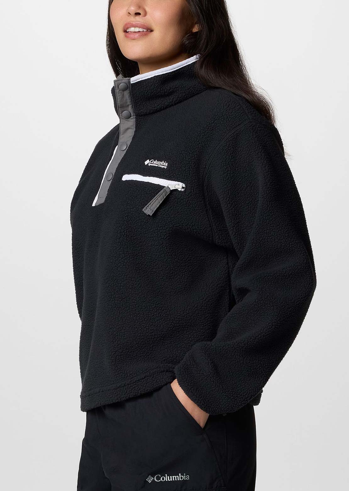 Columbia Women's Helvetia II Cropped Half-Snap Fleece Black