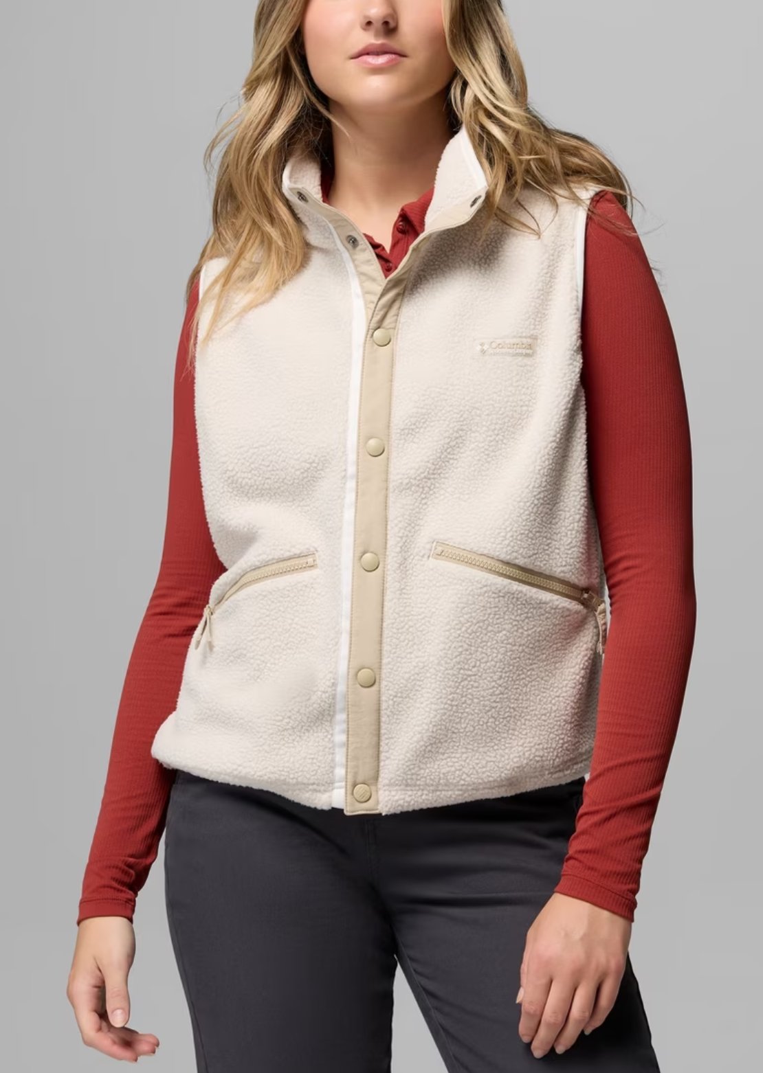 Columbia Women's Helvetia Vest Dark Stone/Ancient Fossil