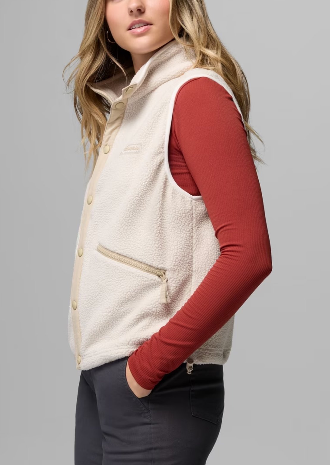 Columbia Women's Helvetia Vest Dark Stone/Ancient Fossil