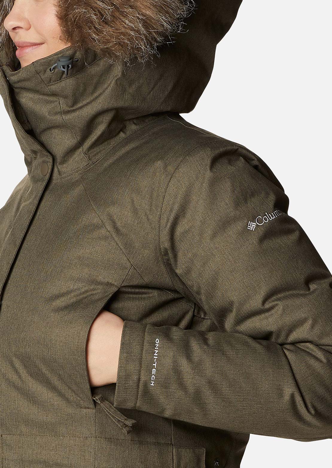 Columbia Women's Juniper Ridge Down Parka Jacket Olive Green