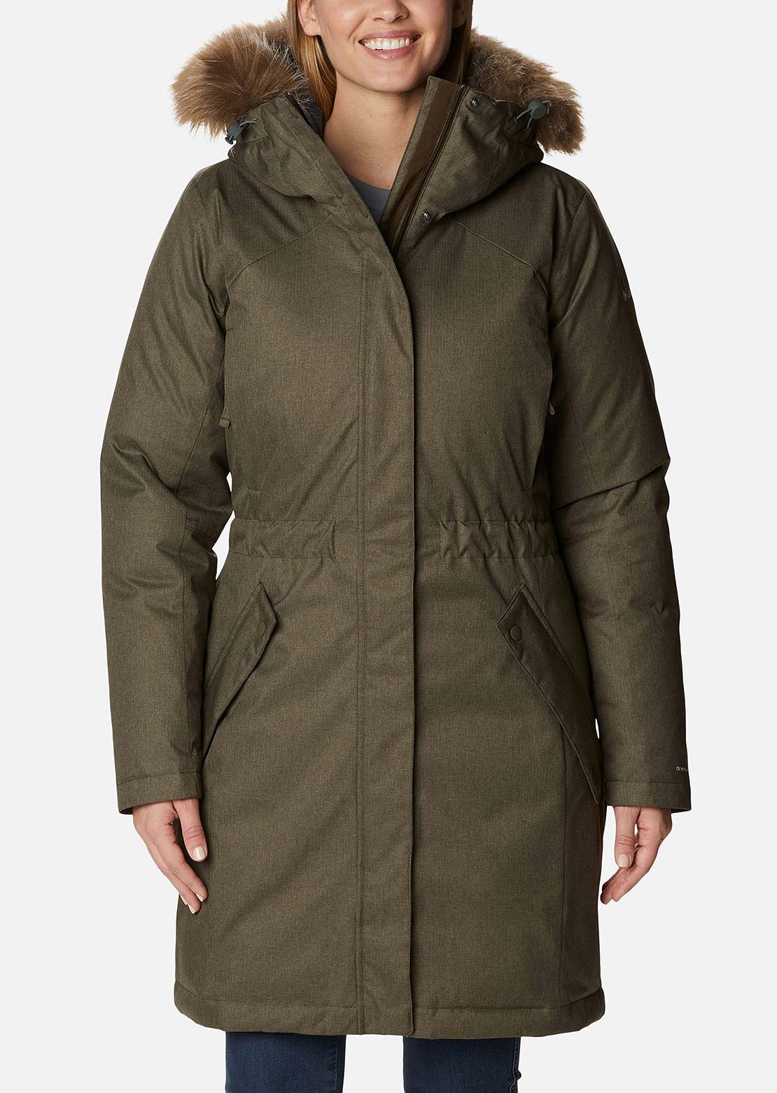 Columbia Women's Juniper Ridge Down Parka Jacket Olive Green