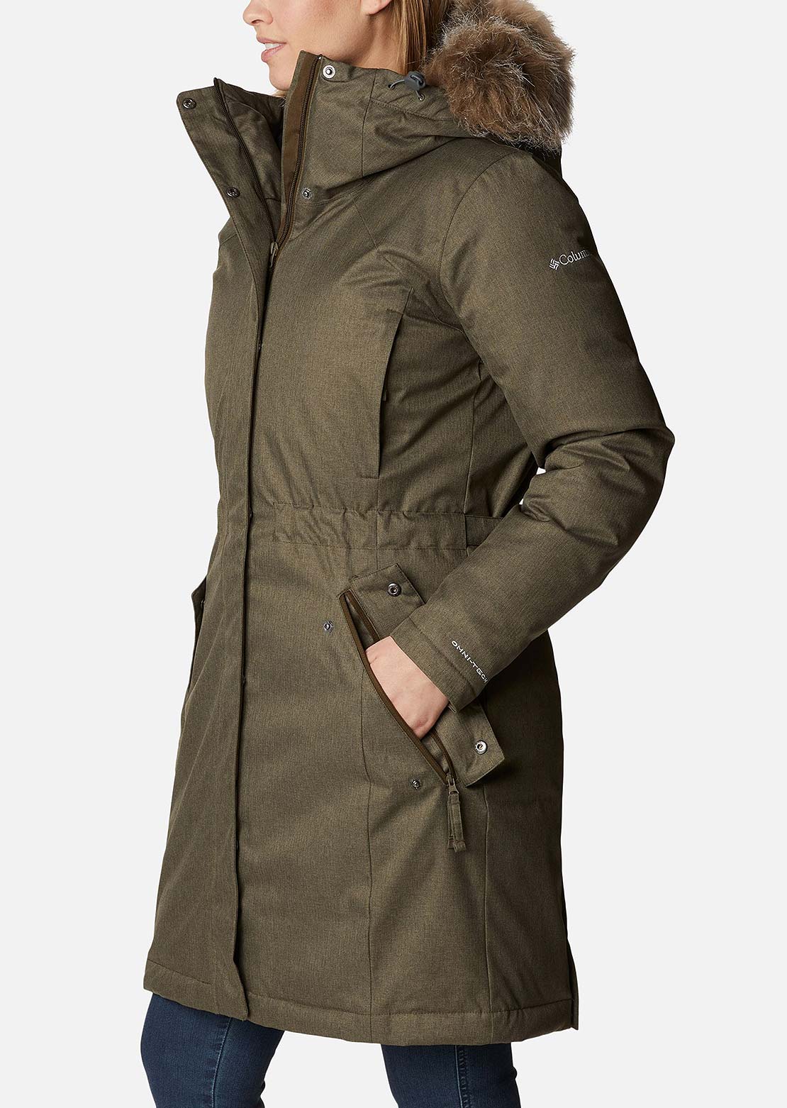 Columbia Women's Juniper Ridge Down Parka Jacket Olive Green