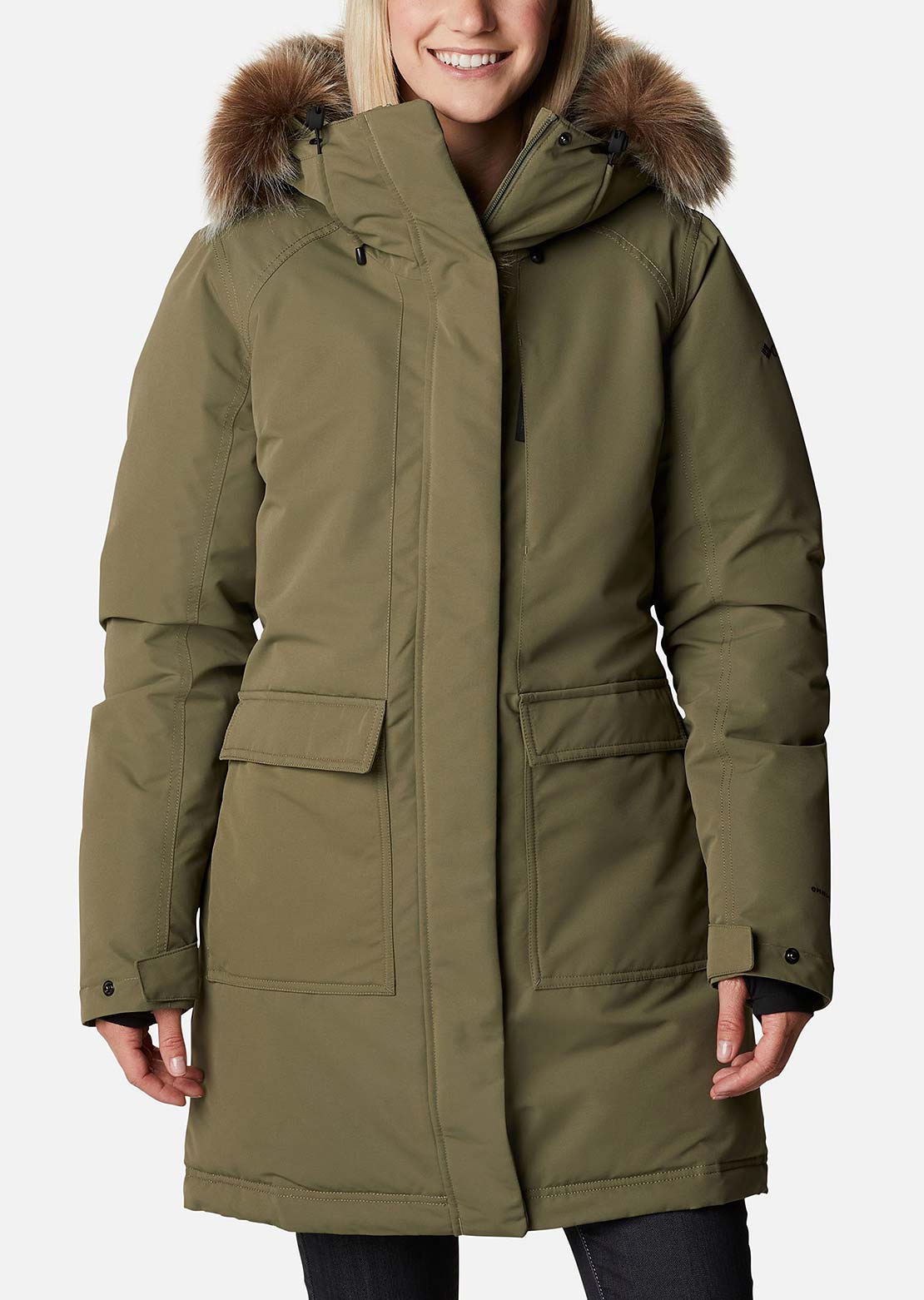 Columbia Women's Little Si II Insulated Parka Jacket Stone Green