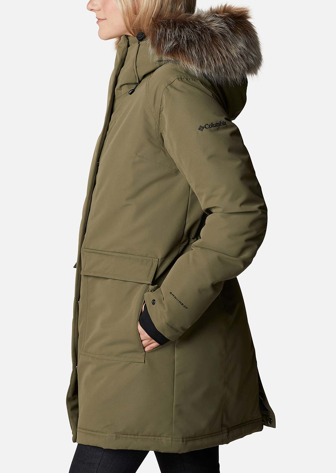 Columbia Women's Little Si II Insulated Parka Jacket Stone Green