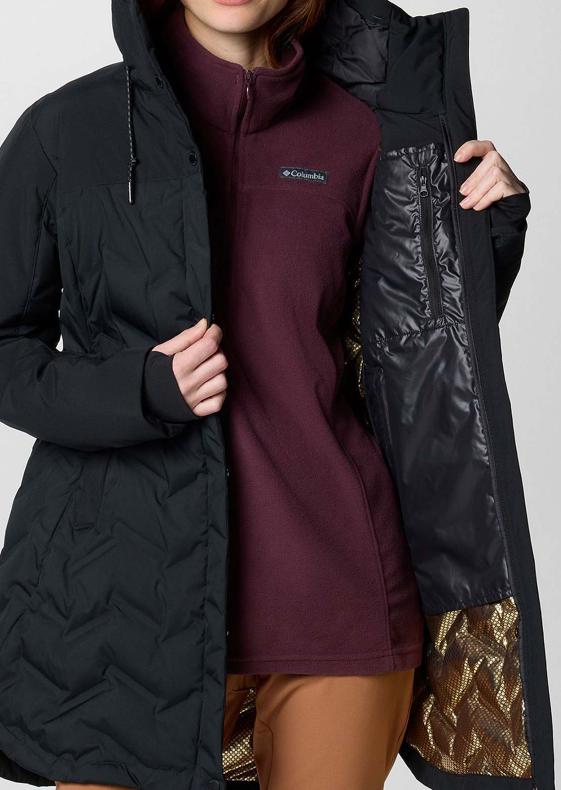 Columbia Women's Mountain Croo III Mid Down Jacket Black
