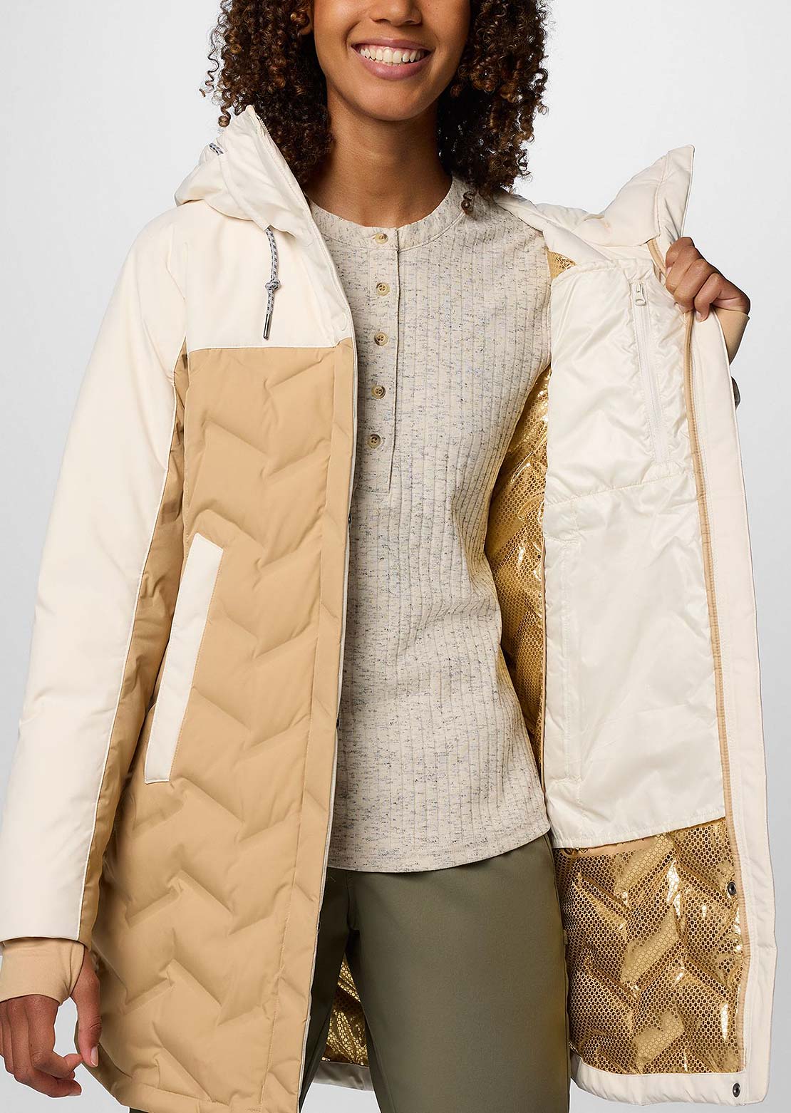 Columbia Women's Mountain Croo III Mid Down Jacket Canoe/Chalk