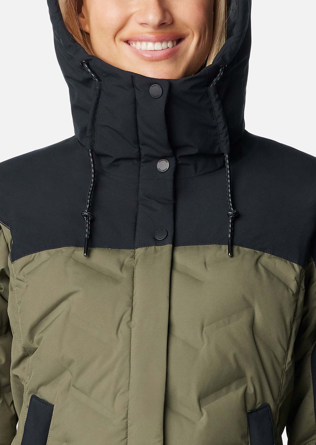 Columbia Women's Mountain Croo III Mid Down Jacket Stone Green/Black