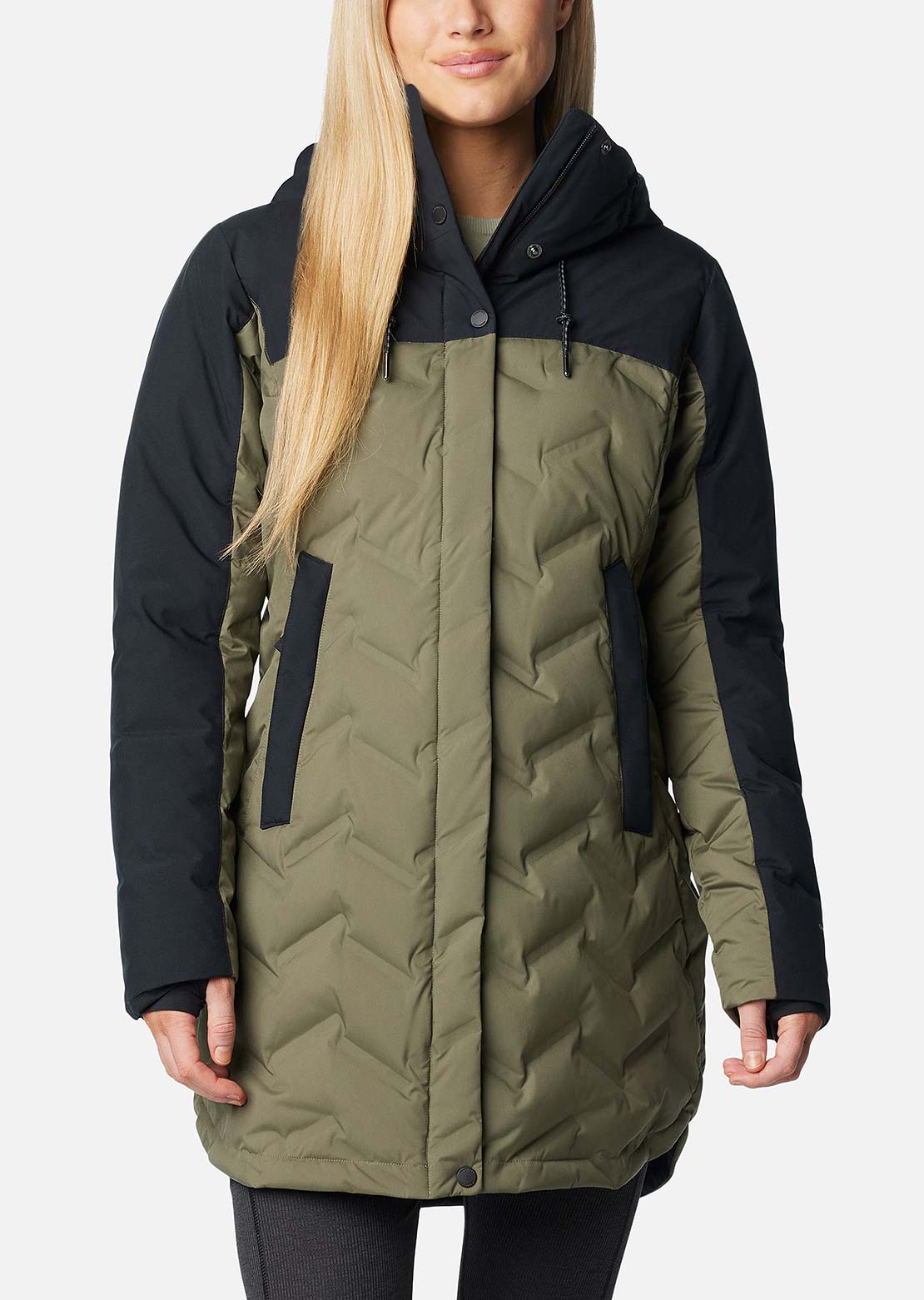 Columbia Women's Mountain Croo III Mid Down Jacket Stone Green/Black