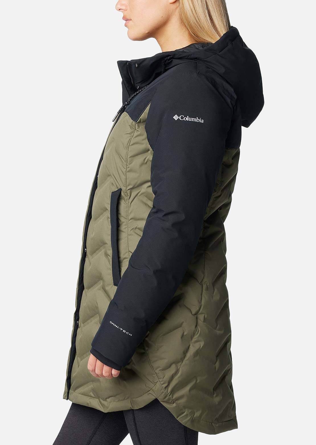 Columbia Women's Mountain Croo III Mid Down Jacket Stone Green/Black
