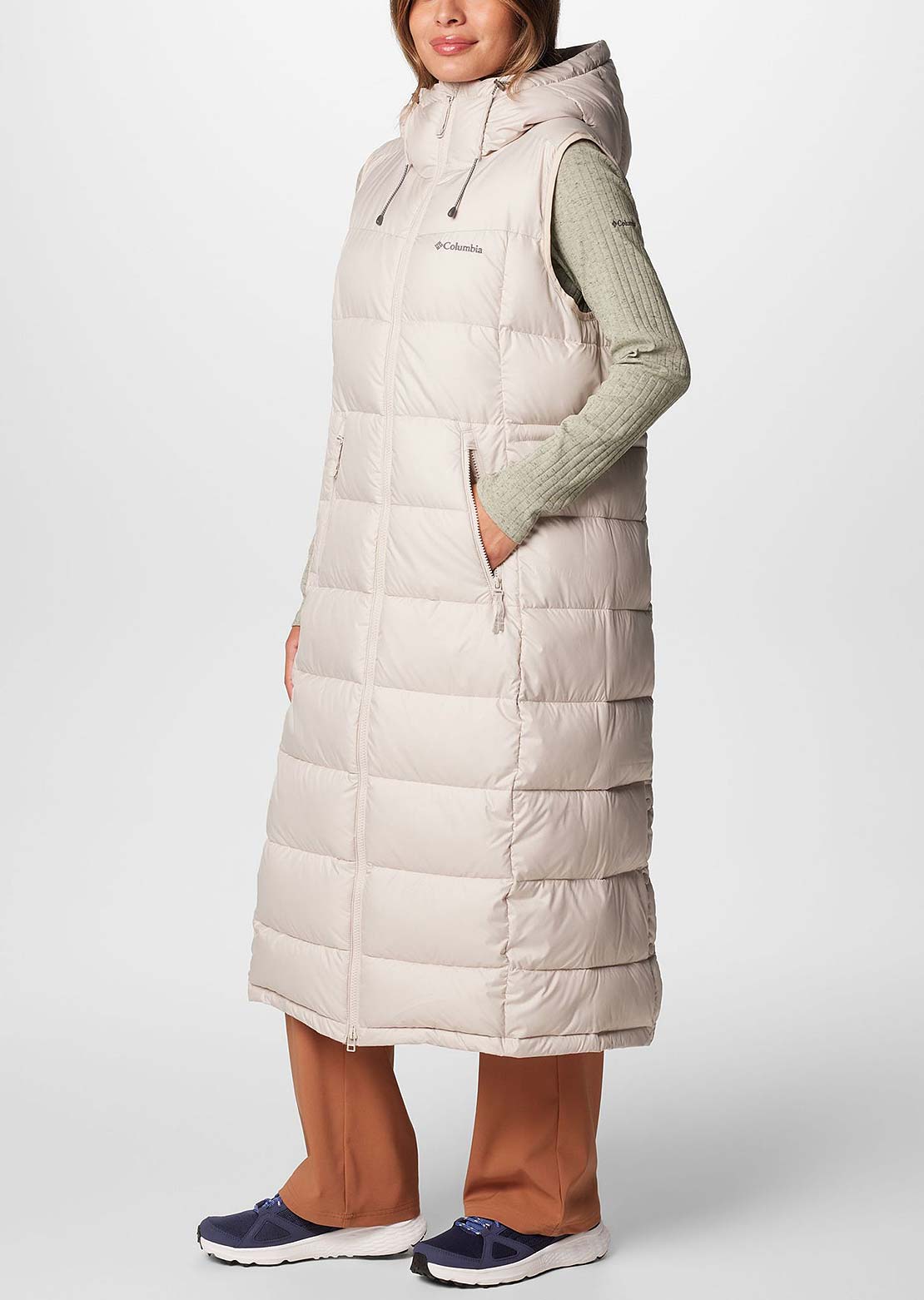 Columbia Women's Pike Lake Long Vest Dark Stone