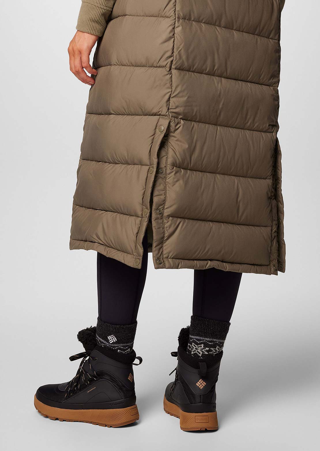 Columbia Women's Pike Lake Long Vest Stone Green