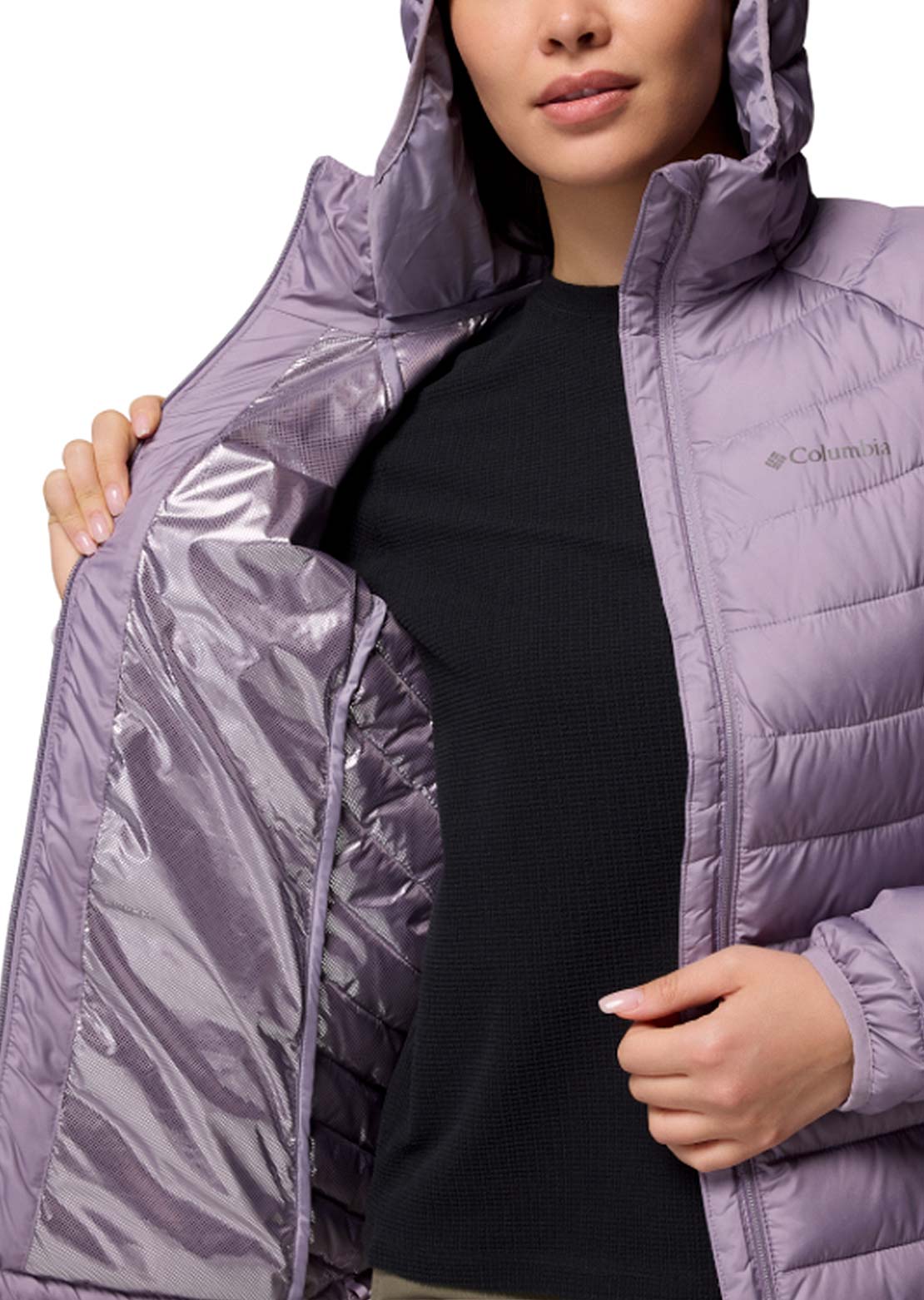 Columbia Women's Powder Lite II Hooded Jacket Shale Purple