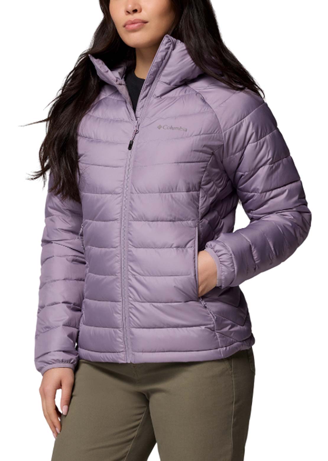 Columbia Women's Powder Lite II Hooded Jacket Shale Purple