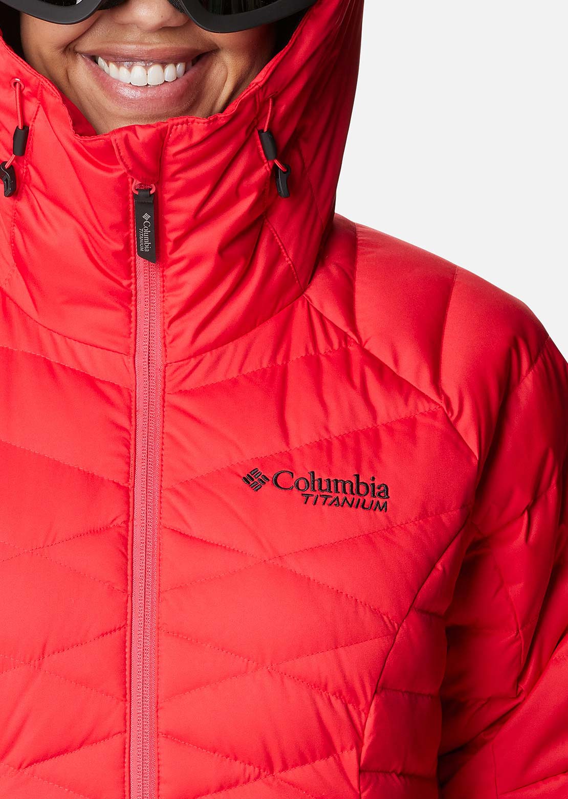 Columbia Women&#39;s Roaring Fork Down Jacket Red Lily