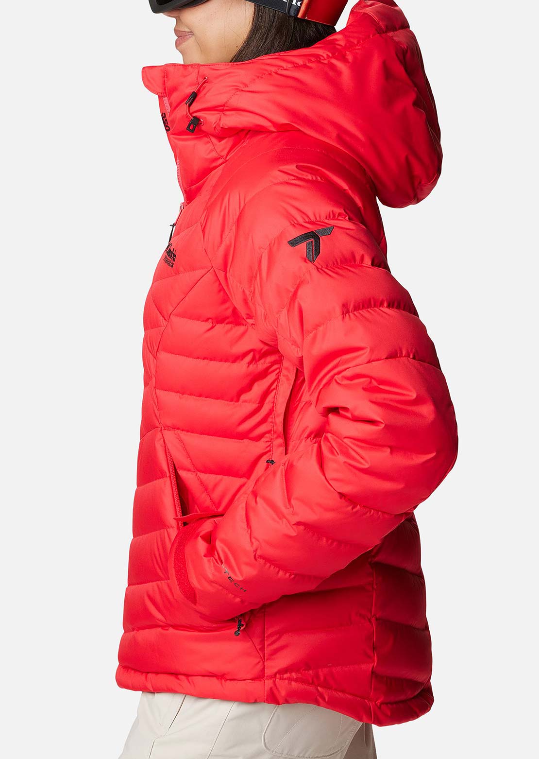 Columbia Women&#39;s Roaring Fork Down Jacket Red Lily