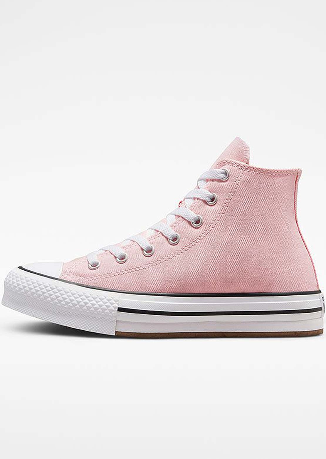 Converse Junior Chuck Taylor All Star Eva Lift Platform Shoes Sunrise Pink/White/Black