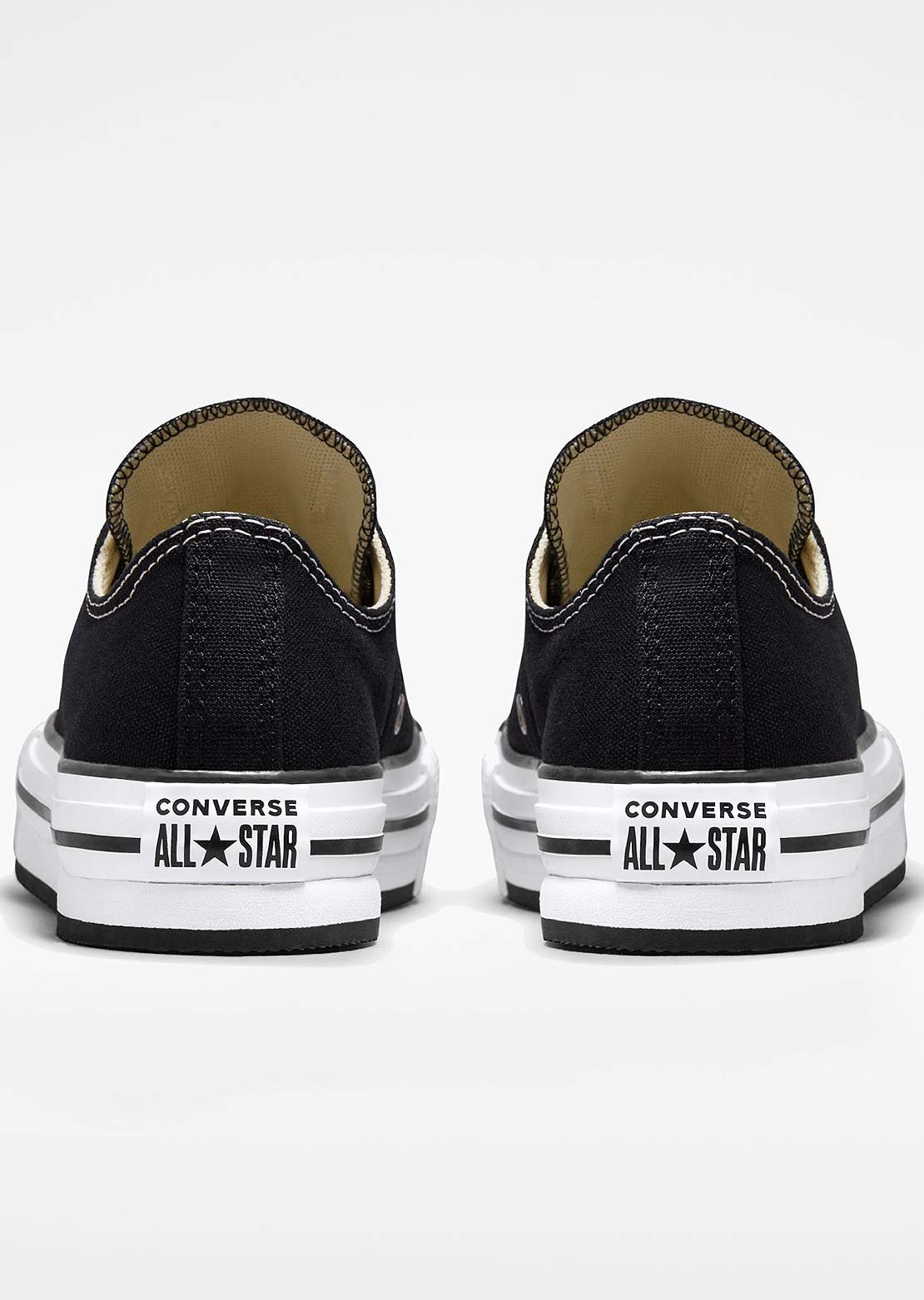 Converse Unisex Chuck Taylor All Star Eva Lift Platform Canvas Shoes Black/White/Black