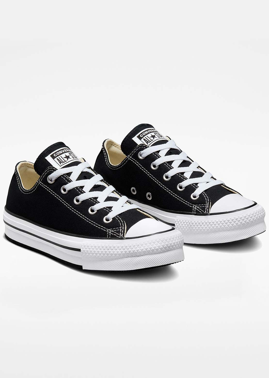 Converse Unisex Chuck Taylor All Star Eva Lift Platform Canvas Shoes Black/White/Black