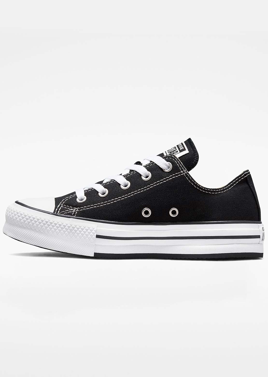 Converse Unisex Chuck Taylor All Star Eva Lift Platform Canvas Shoes Black/White/Black