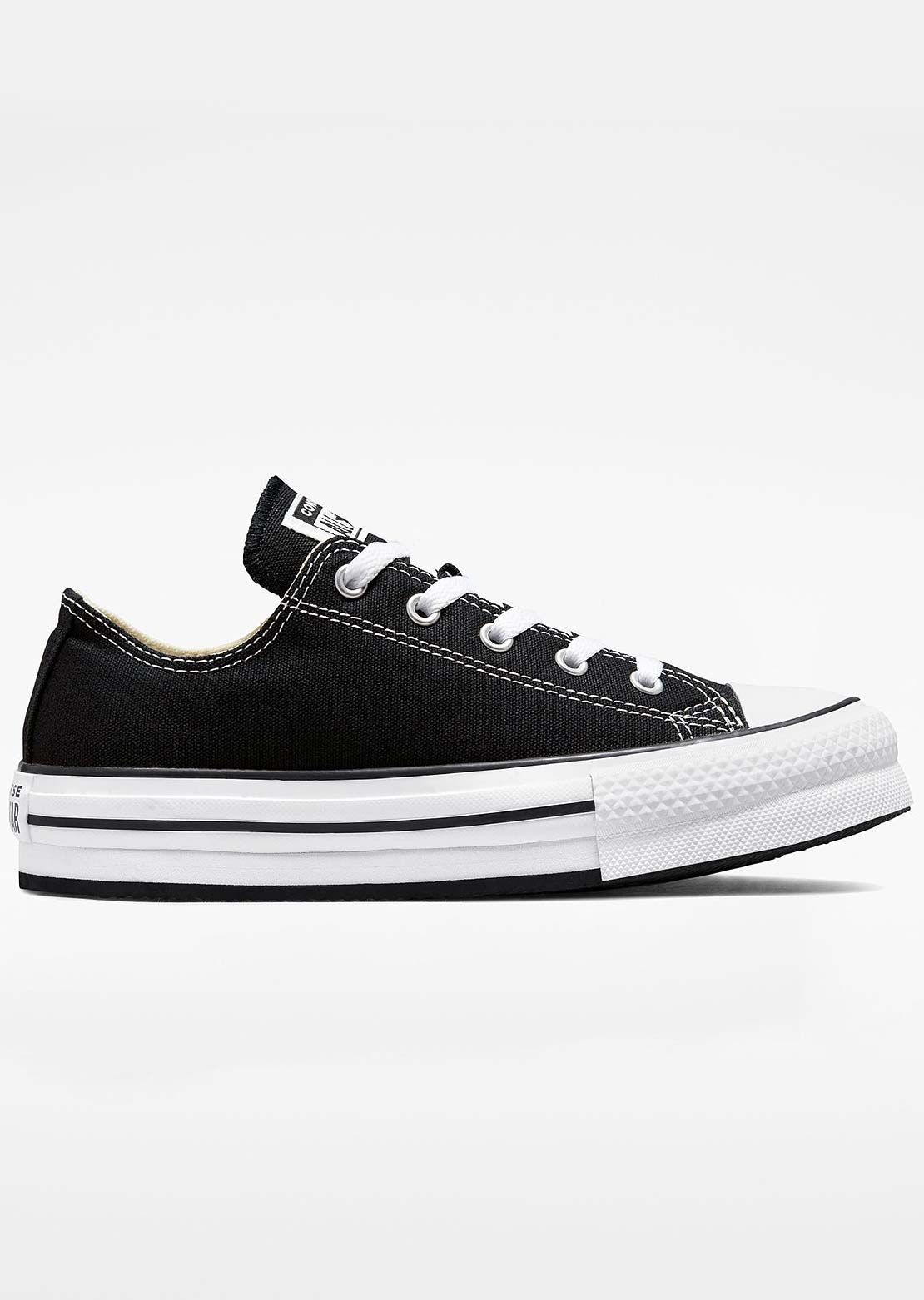 Converse Unisex Chuck Taylor All Star Eva Lift Platform Canvas Shoes Black/White/Black