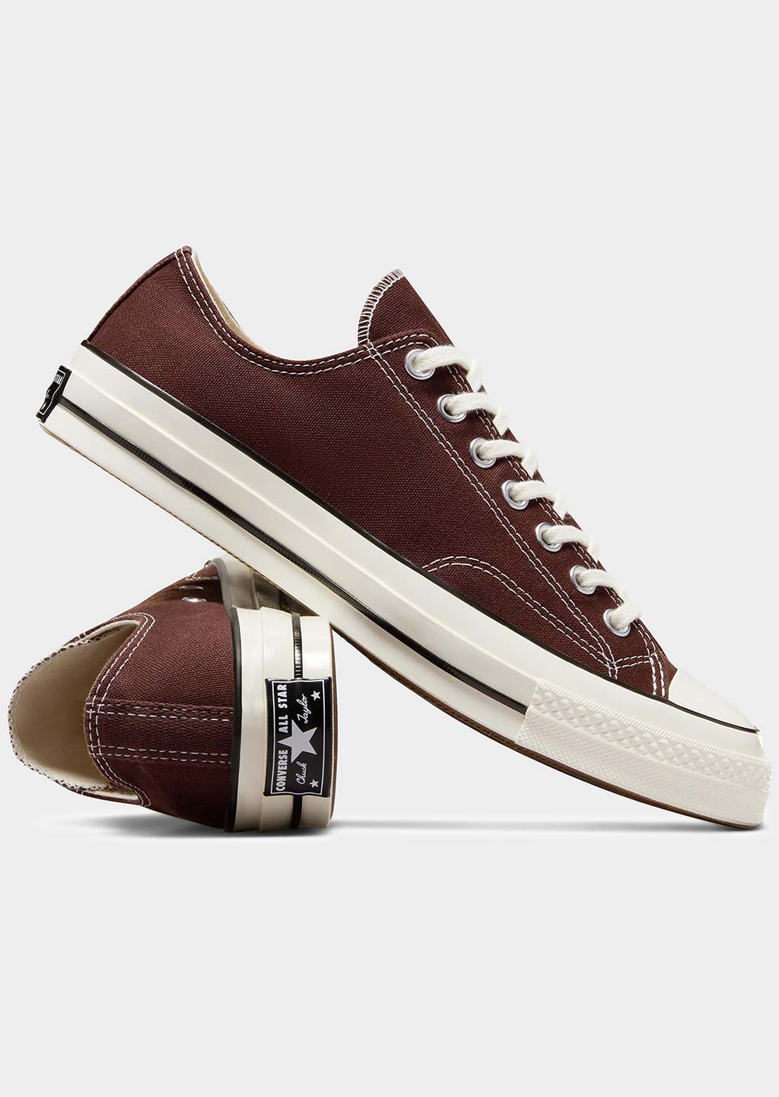 Converse Women's Chuck 70 Low Top Shoes Dark Root/Egret/Black