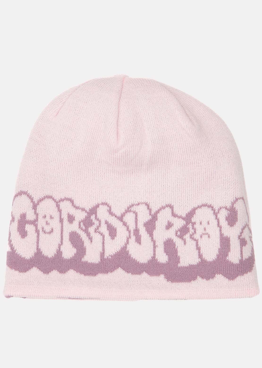 Corduroy Men's Checkmate Reversible Skully Beanie Pink