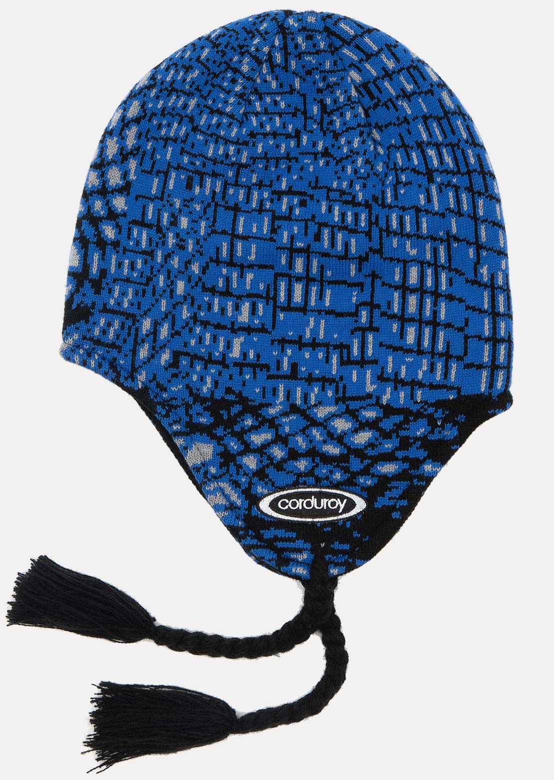 Corduroy Men's Tidal Earflap Beanie Blue