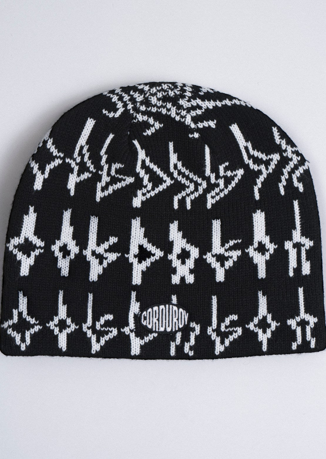 Corduroy Men's Tracers Skully Beanie Black