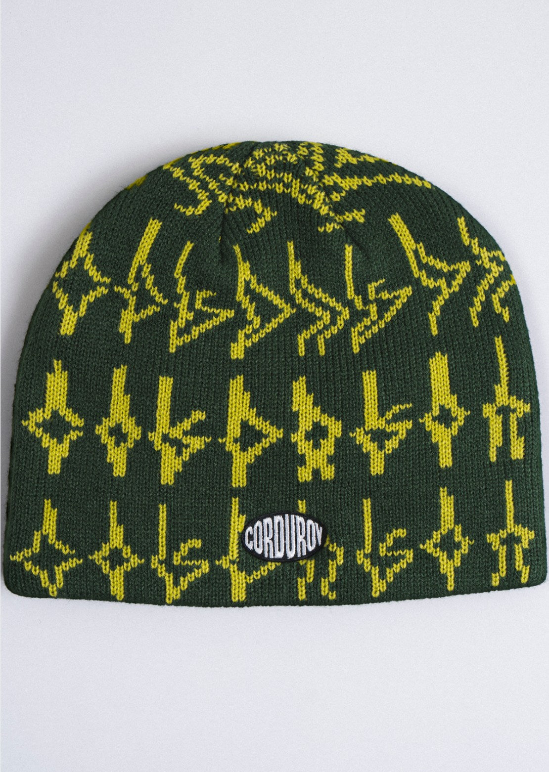 Corduroy Men's Tracers Skully Beanie Emerald