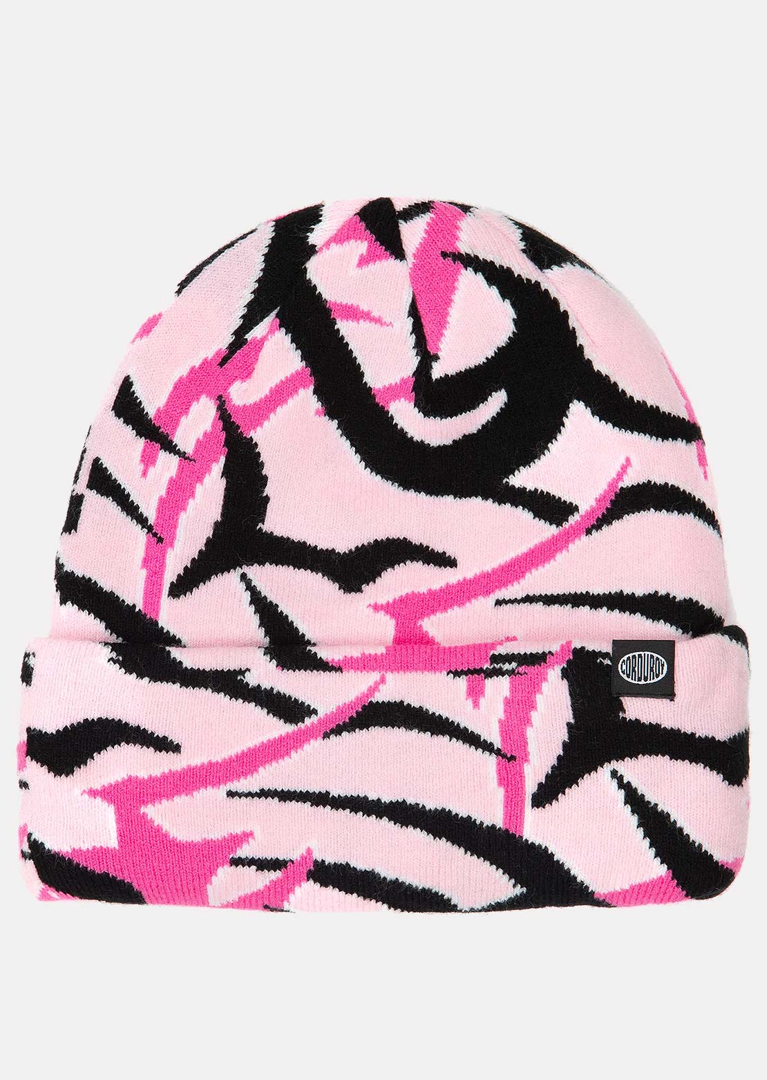 Corduroy Men's Tribal Camo Beanie Pink