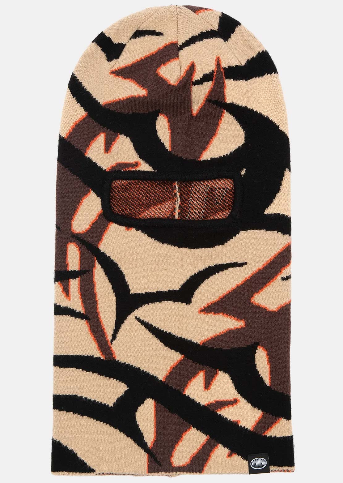 Corduroy Men's Tribal Camo Ski Mask Khaki