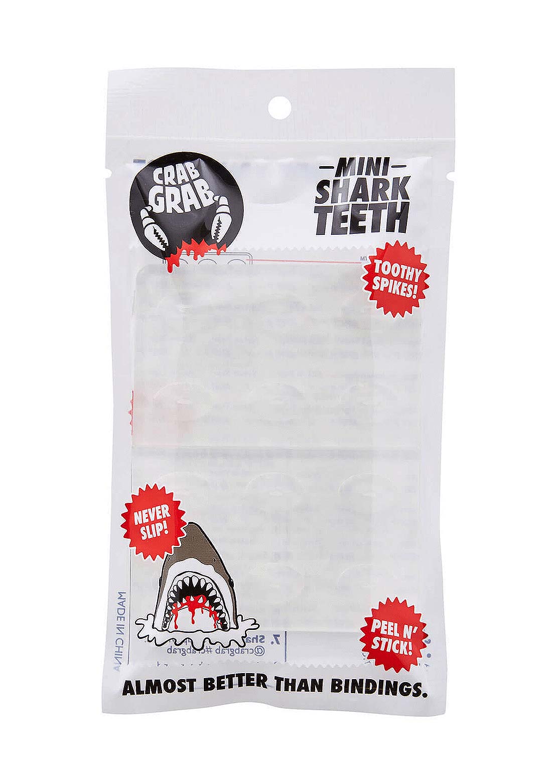 Crab Grab Unisex Mini Shark Teeth Clear