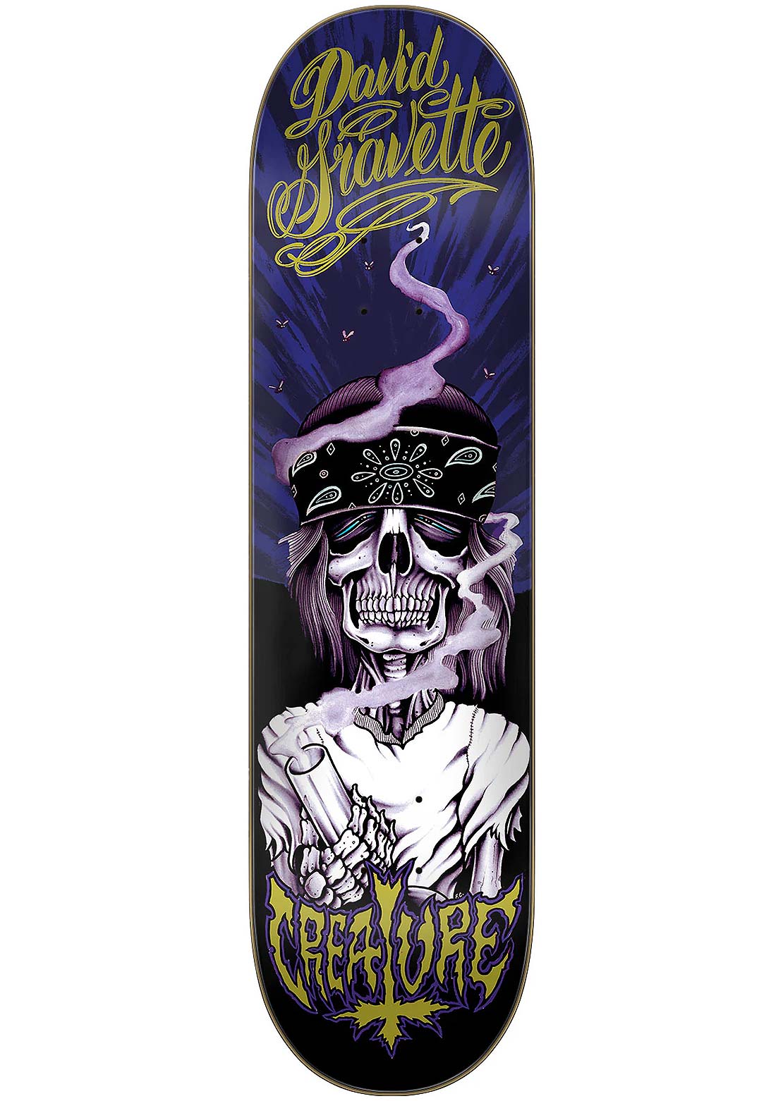 Creature Unisex Gravette Hippie Skull 20th Skateboard Deck