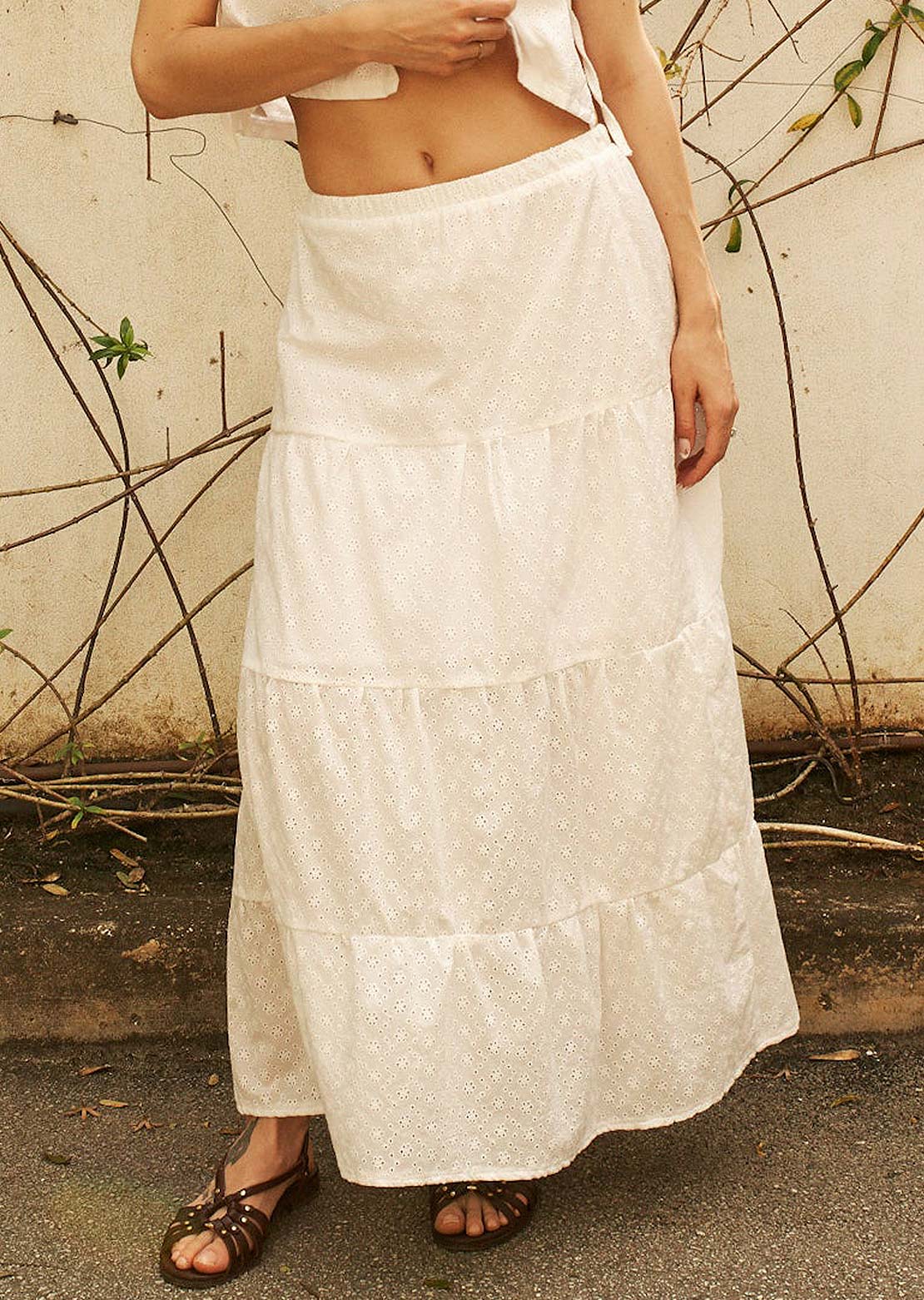Daily Story Women's Andrea Maxi Skirt White