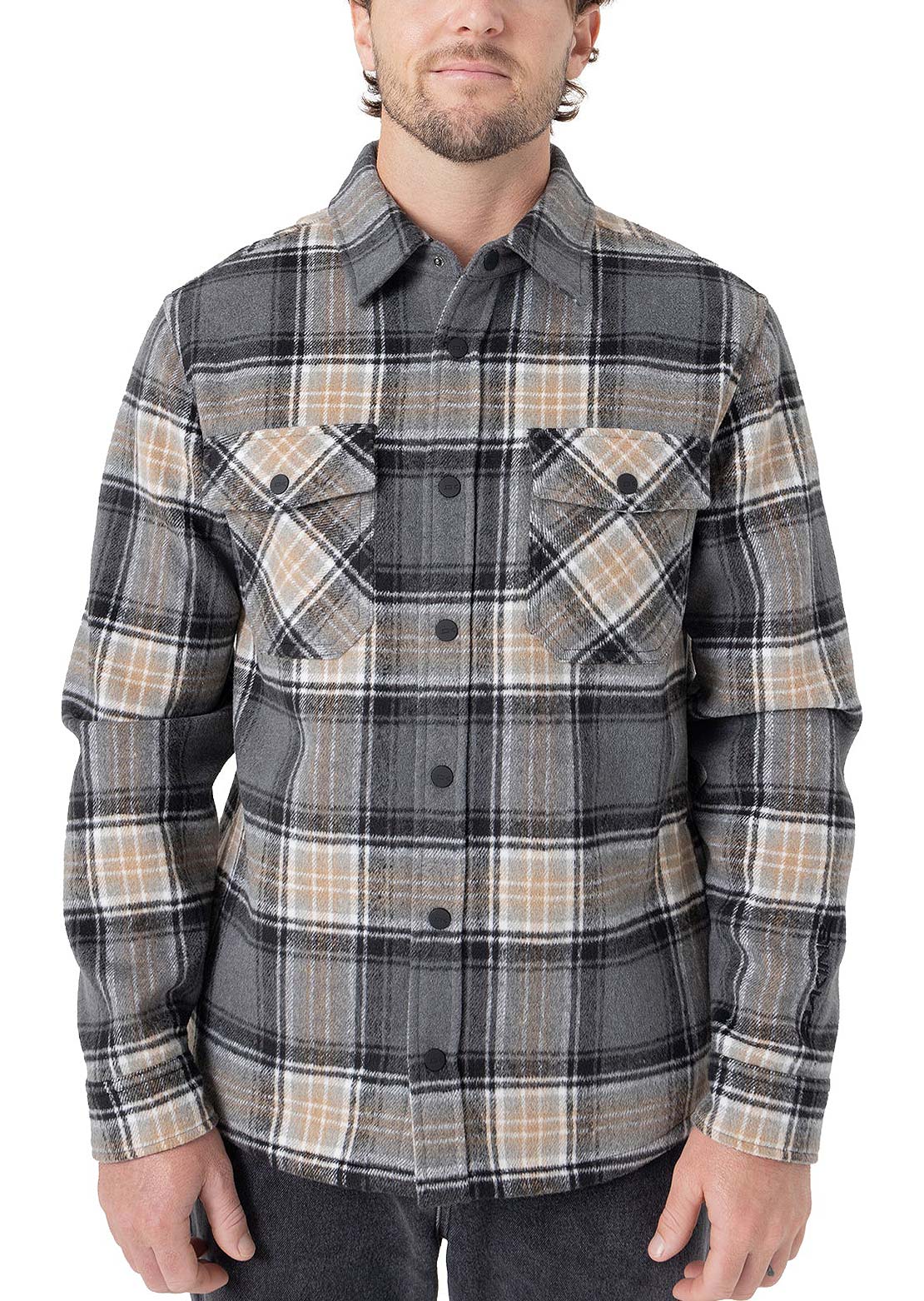 Dakine Men's Brusven Button Up Shirt Greypld