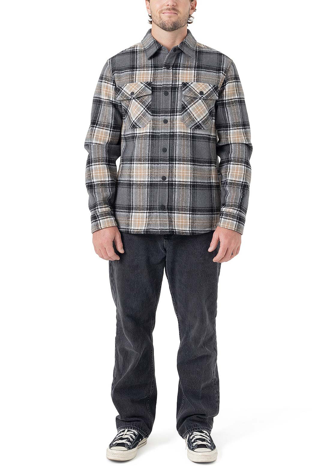 Dakine Men's Brusven Button Up Shirt Greypld
