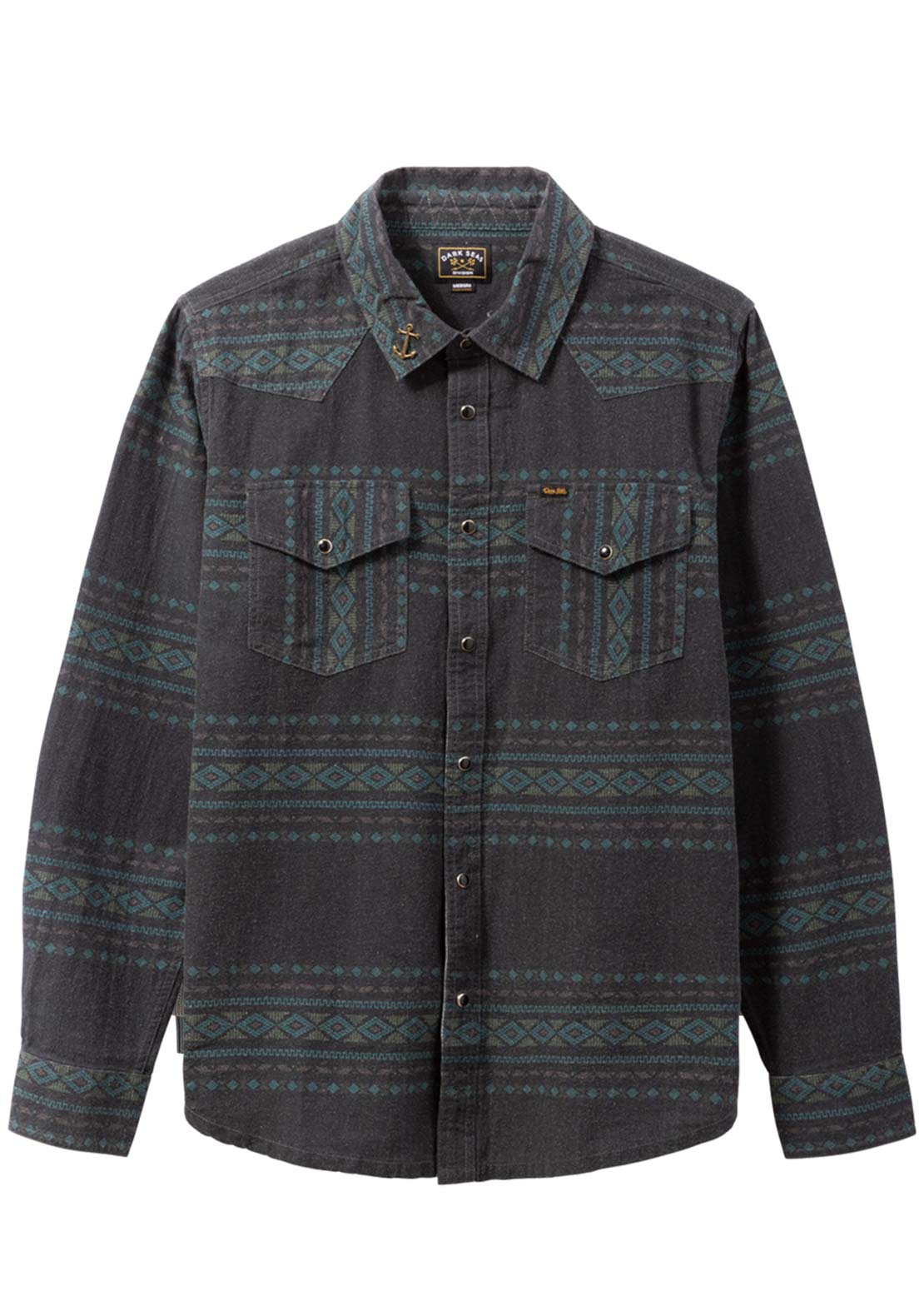 Dark Seas Men's Austin Woven Button Up Shirt Black
