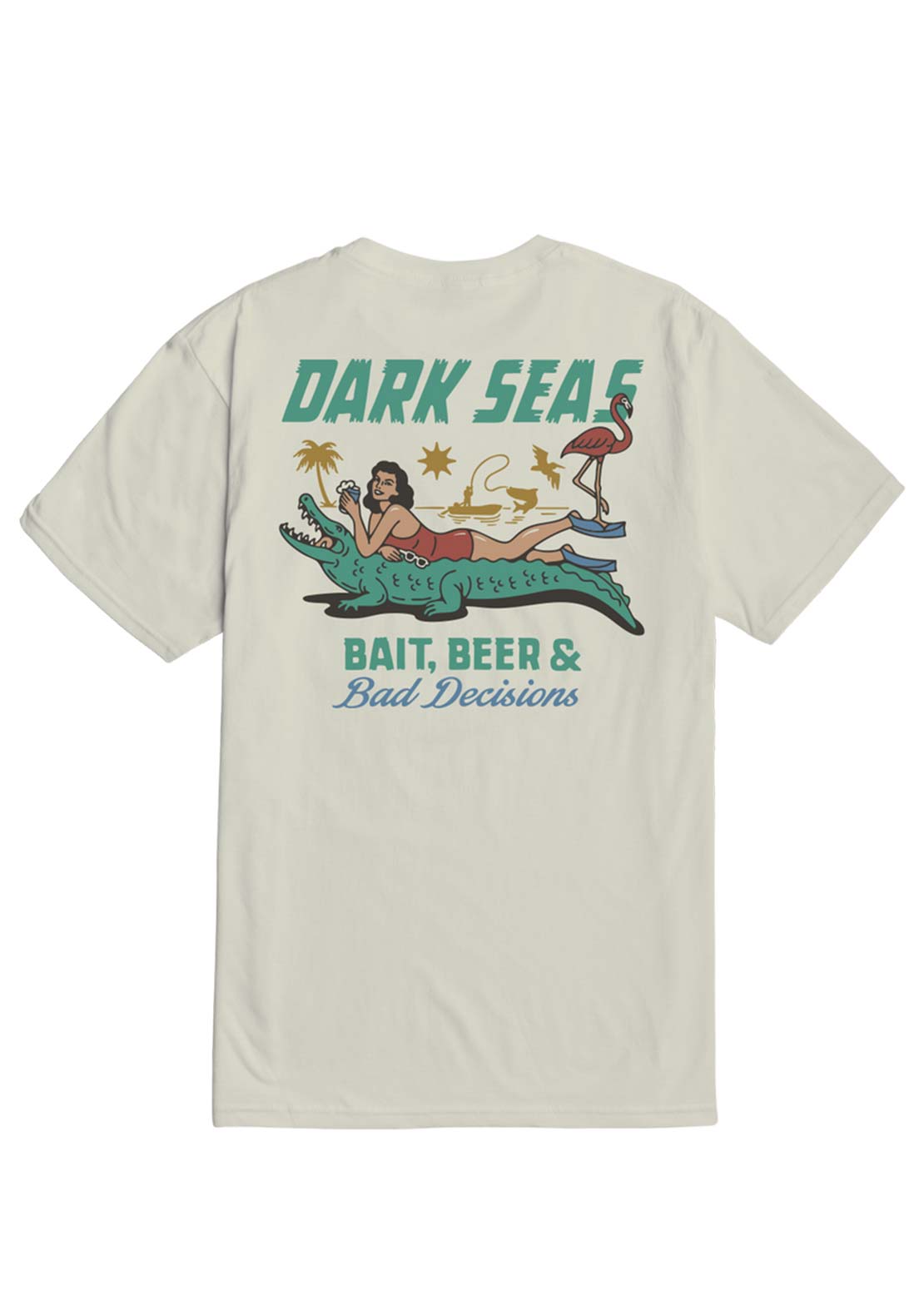 Dark Seas Men's Bad Decisions T-Shirt Cream