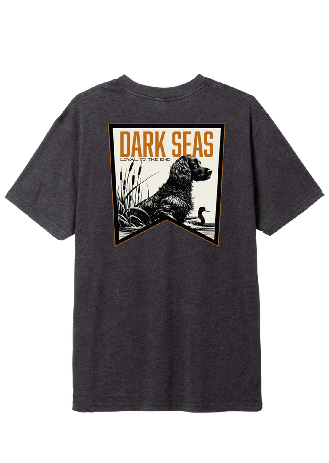 Dark Seas Men's Boykin Mineral Wash T-Shirt Heather Charcoal