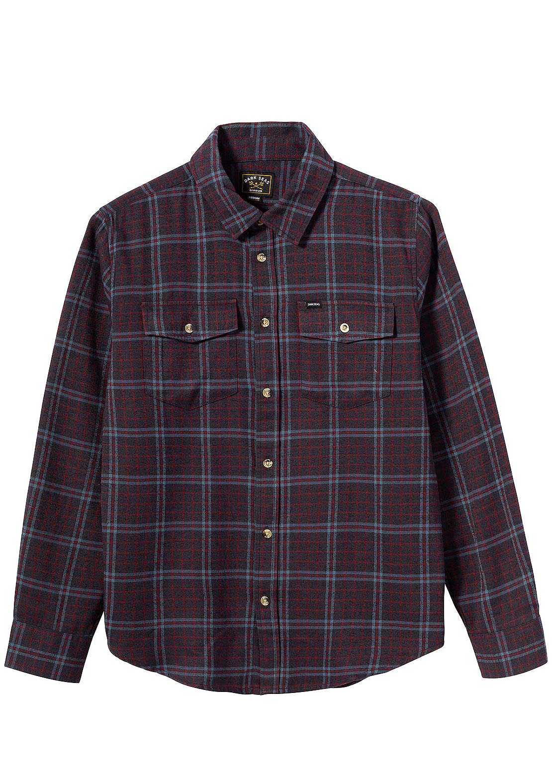 Dark Seas Men&#39;s Carlton Woven Button Up Shirt Navy