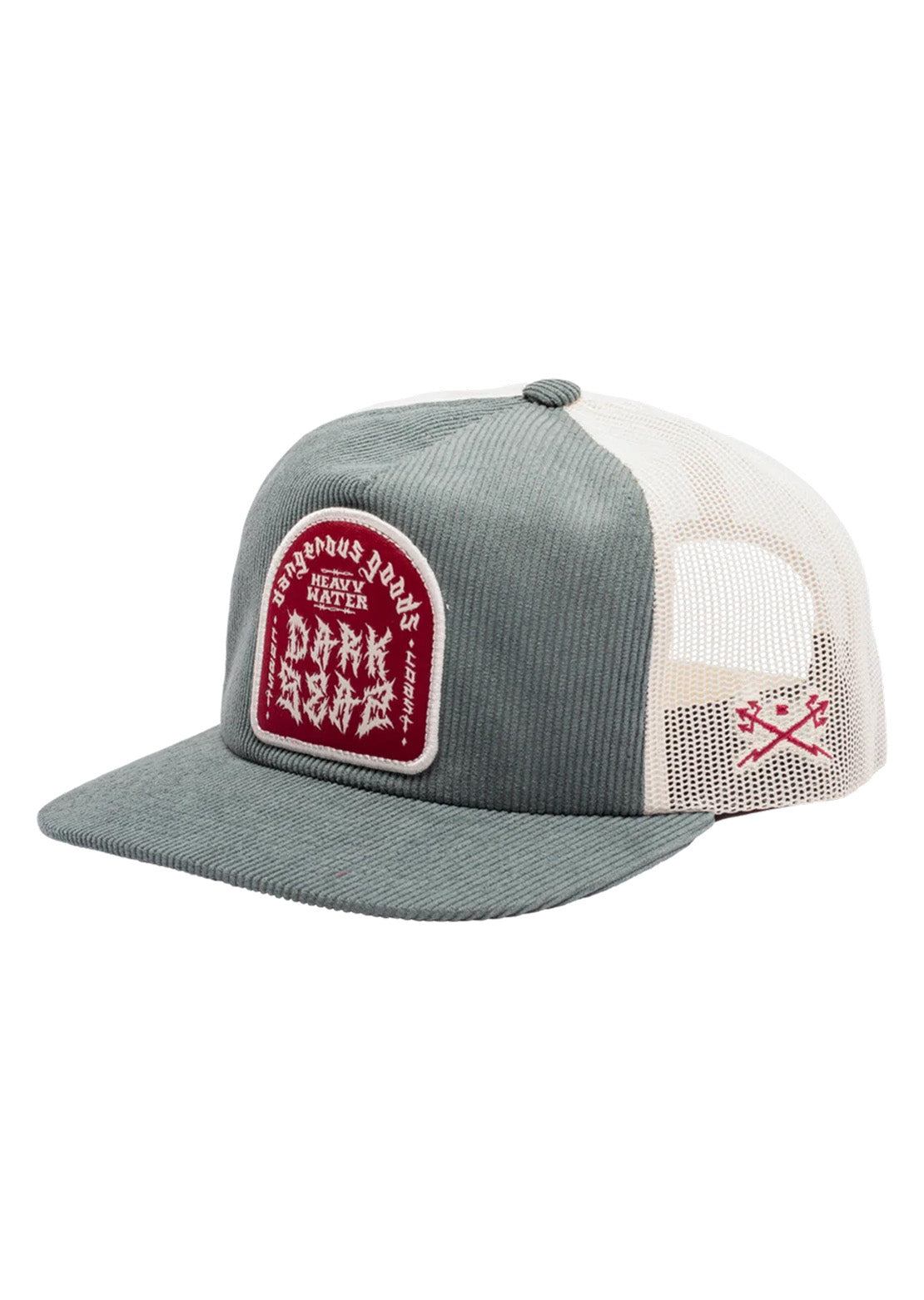 Dark Seas Men's Metal Trucker Cap Green/White