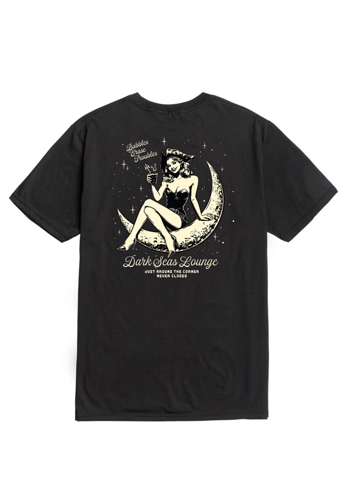 Dark Seas Men's Moon Maiden T-Shirt Black