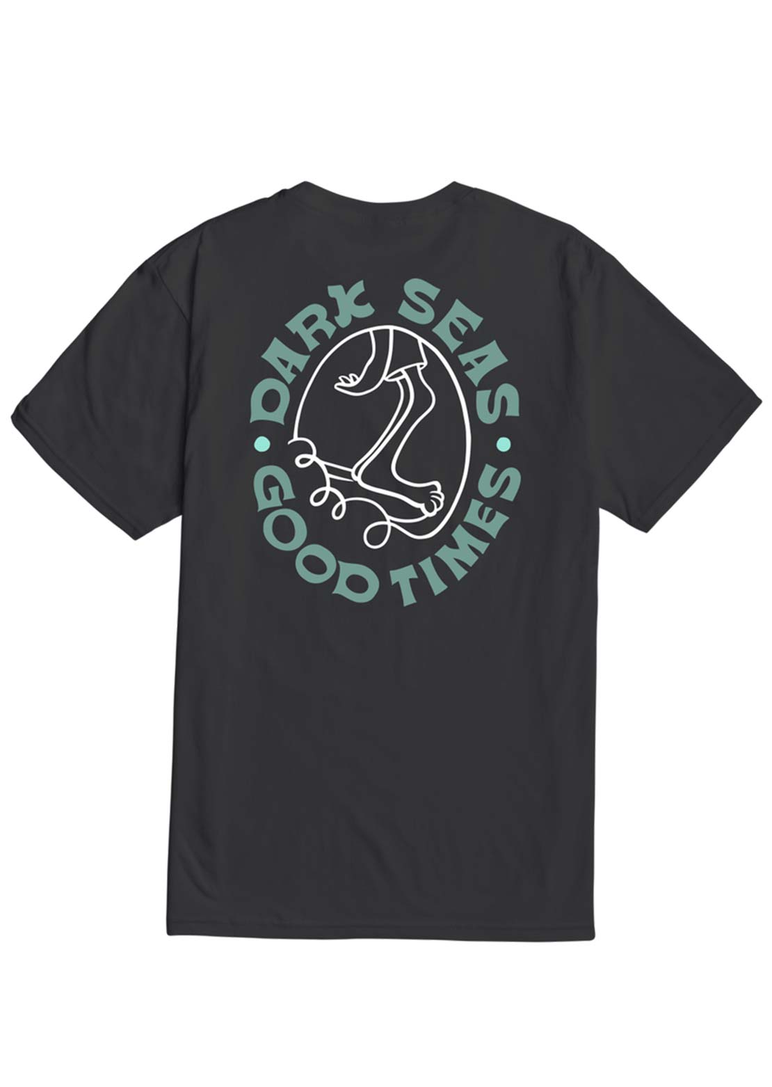 Dark Seas Men's Nose Rider T-Shirt Charcoal