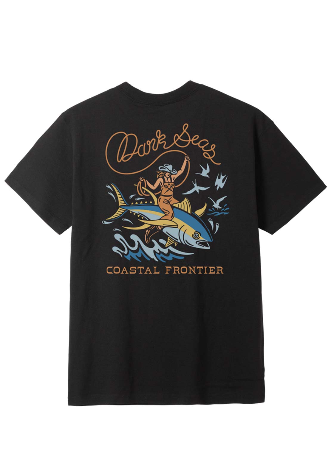 Dark Seas Men's Ride 'Em Wet Blended T-Shirt Heather Black