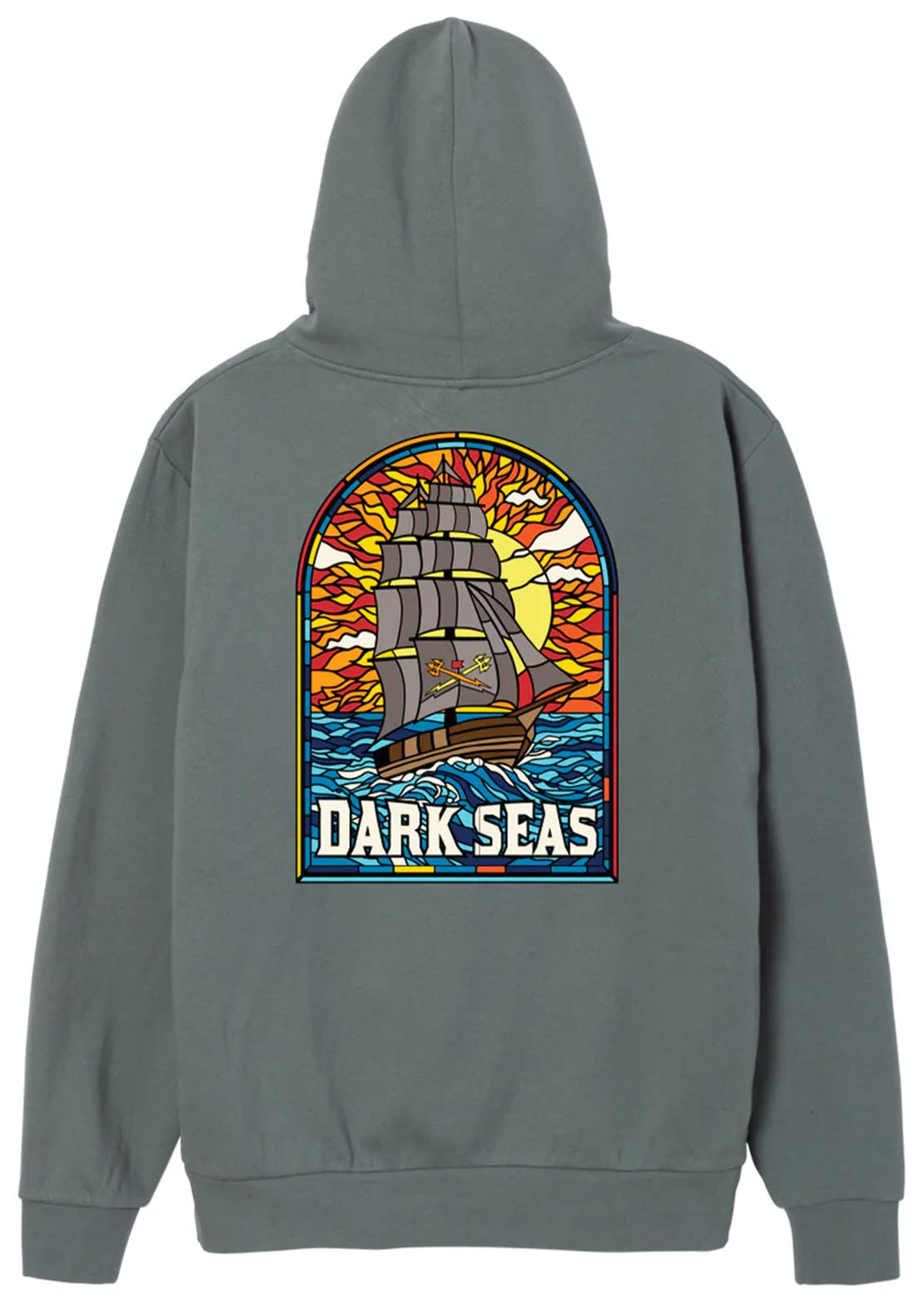 Dark Seas Men's Sailor's Sun Pullover Fleece Blue Magic