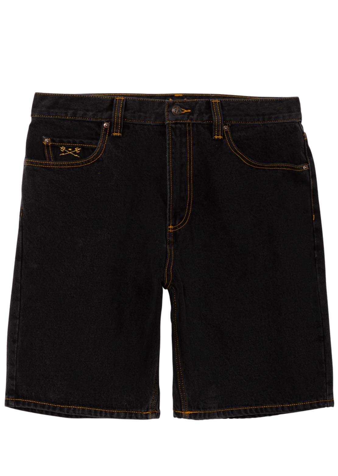Dark Seas Men's Silverado Denim Shorts Faded Black